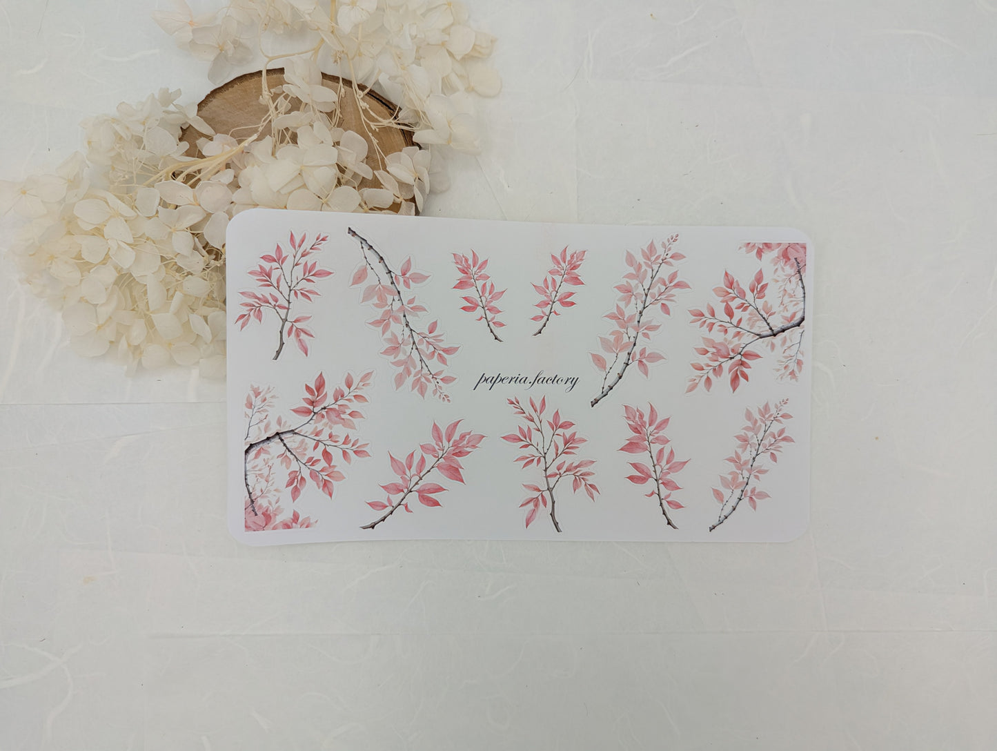 Sticker rosa Pflanzen, Zweige Sticker, Scrapbooking Stickerbogen, Bujo Sticker, rosé Aufkleber, botanische Sticker, Natur Stickerbogen