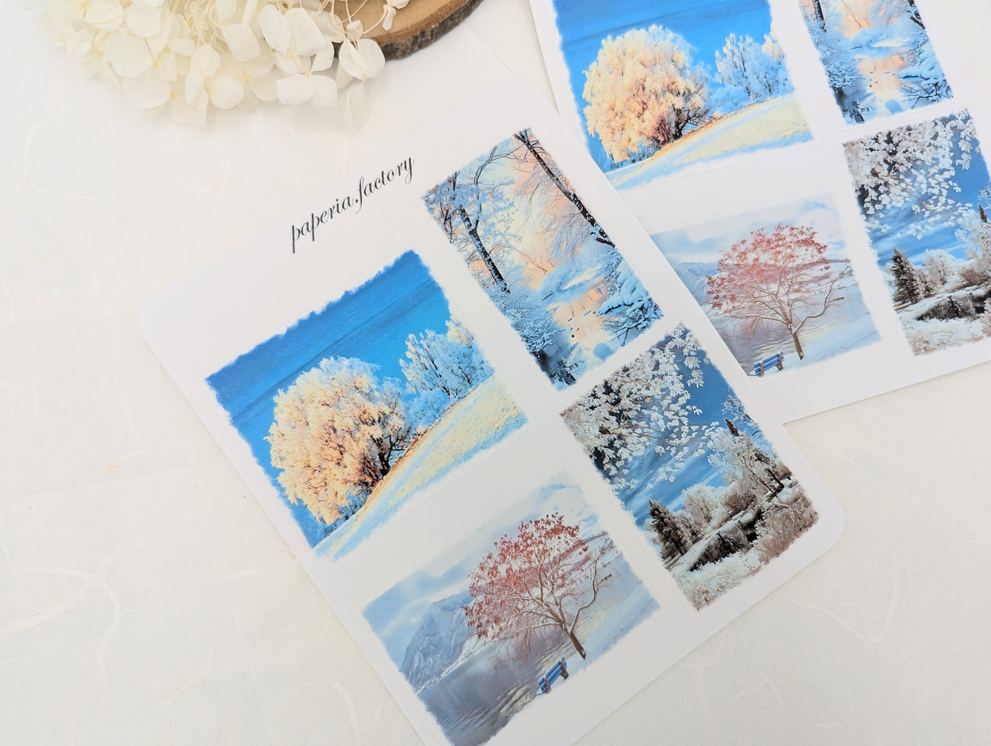 Stickersheet Winterlandschaft, winterliche Aufkleber, Planer Deko, Kartengestaltung, Bujo Sticker