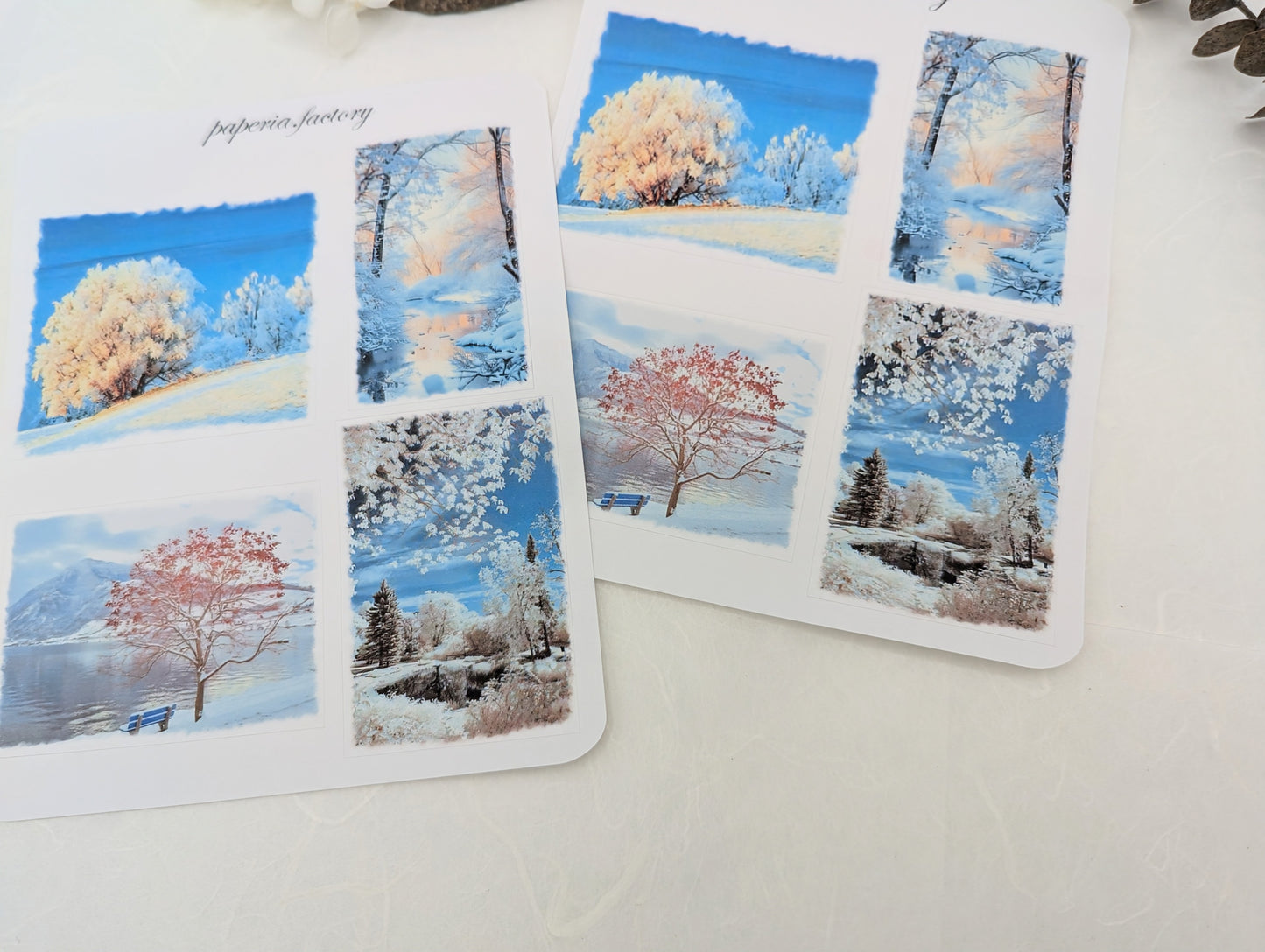 Stickersheet Winterlandschaft, winterliche Aufkleber, Planer Deko, Kartengestaltung, Bujo Sticker