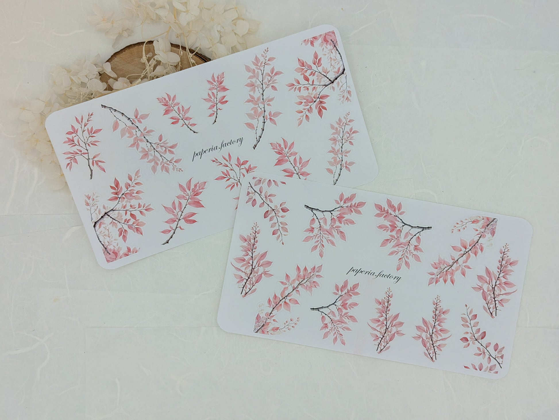 Sticker rosa Pflanzen, Zweige Sticker, Scrapbooking Stickerbogen, Bujo Sticker, rosé Aufkleber, botanische Sticker, Natur Stickerbogen
