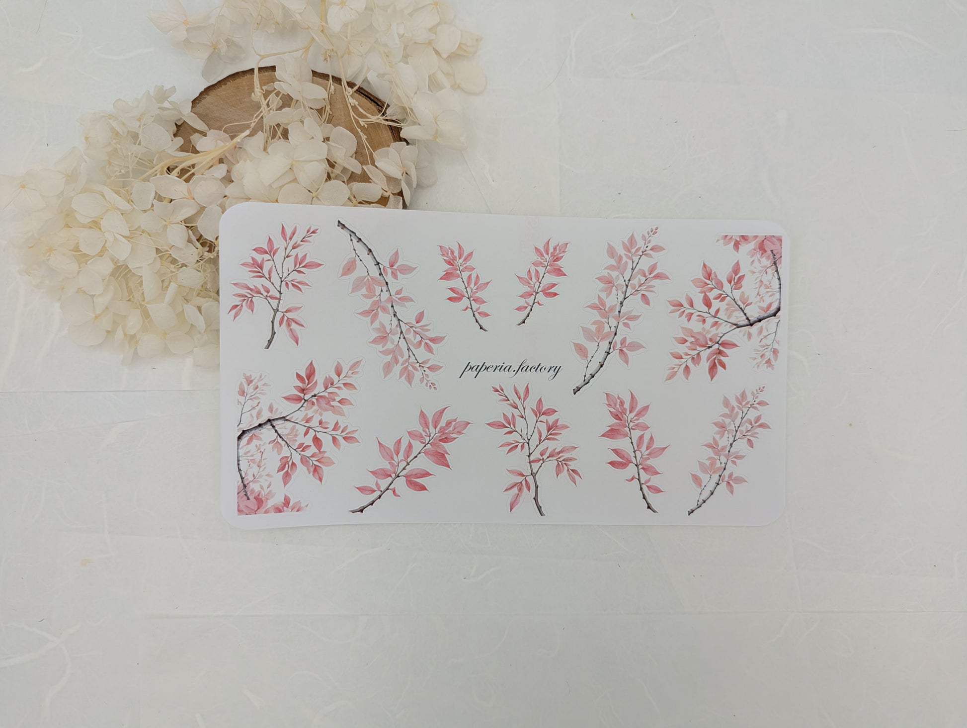 Sticker rosa Pflanzen, Zweige Sticker, Scrapbooking Stickerbogen, Bujo Sticker, rosé Aufkleber, botanische Sticker, Natur Stickerbogen